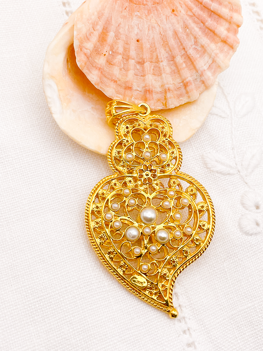 Pendentif Coeur avec Perles